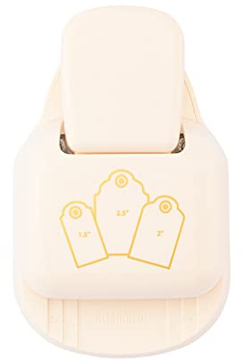 Vaessen Creative 3-in-1 Etikettenstanzer Jakobsmuschel, 9.5 x 14.5 x 6 cm, Weiß/Lila