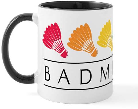 CafePress Rainbow Badminton Mug 11 oz (325 ml) Ceramic Coffee Mug