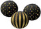 Hollywood G&G Hot Stamped Lanterns 24cm (3 pk) - Glitz & Glam