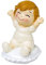 Mopec Figura de Pastel Novios con Bebé Sentado, Poliresina, Marfil, 5x5x8 cm