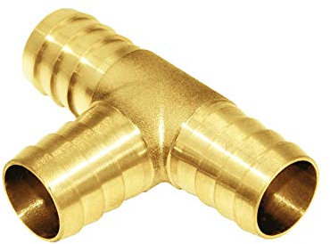 Joyway Raccord en T 3 voies en laiton pour tuyau d'eau/carburant/air 5/8