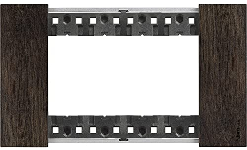 Bticino KA4804LG Living Now - Placca 4 Moduli, Noce, 147.5 x 86 x 20 mm