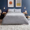 Silentnight Teddy Fleece Duvet Set – Teddy Bear Bedding Fluffy Fleece Duvet Cover and Pillowcase Set Warm Cosy and Super Soft – King Size – 220x230cm – Silver Grey