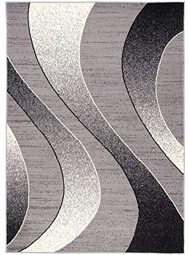 Carpeto Rugs Tappeto Salotto Moderno Pelo Corto - Tappeti Camera da Letto - Tappeti Moderni Soggiorno - Tappeti Salotto Grandi Dimensioni - Grigio - 80 x 150 cm