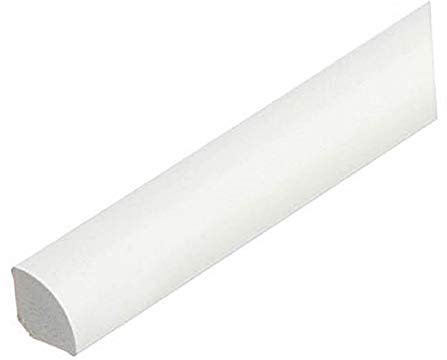 13mm uPVC Quadrant Trim Gap Filling Window Door 1M Plastic Skirting Board TMW Profiles (White)