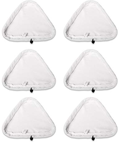 TINA 6PCS Universal Washable Triangular Microfiber Cleaning Pad Cover Washable Cloths for X5 Steam Mops and H2O
