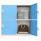MECOLOR 4,6,9 Tür Metall Büroschrank Mitarbeiter verwenden kleine Schließfächer Schlafzimmer Würfel Schließfach, Wohnzimmer und Schule Locker, Home Locker Organizer Lagerung für Kinder(Blau - 4D)