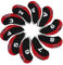 Samfox Golf Covers, Iron Iron Golf Head Covers Putter Set Protector Case 10Pcs(Negro y Rojo)