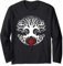 Simbolo vichingo Yggdrasil - Albero sacro - Mitologia Maglia a Manica