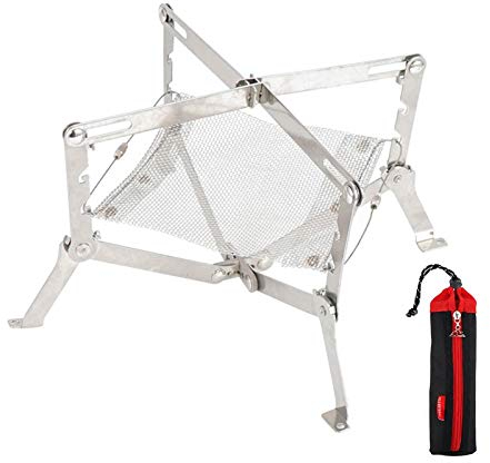 Fuego al Aire Libre, carbón leña Plegable portát Acero Inoxidable para Acampar, Fuego Picnic Estufa leña carbón?pequeño?