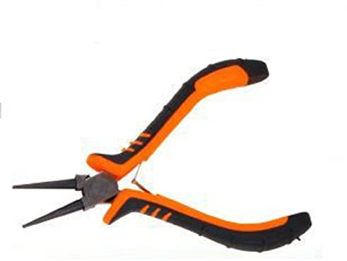 Mini alicates 11,2 cm con mango antideslizante, alicates de precisión, acero y plástico, punta de 2,7 cm, tenaza, mantenimiento industrial, electromecánico, reparación