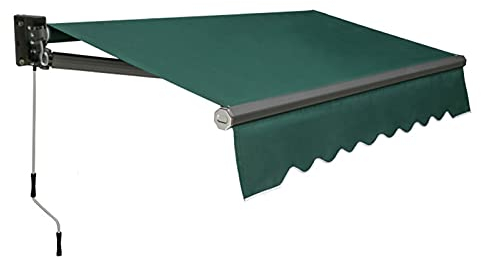 Markisen Hua Manuell Versenkbare Markise 2x1,5m, Sonnenmarkise Für Den Garten Im Freien, Regenfestes Verdeck Mit Gebogenem Arm Aus Aluminiumlegierung, Stark Und Robust