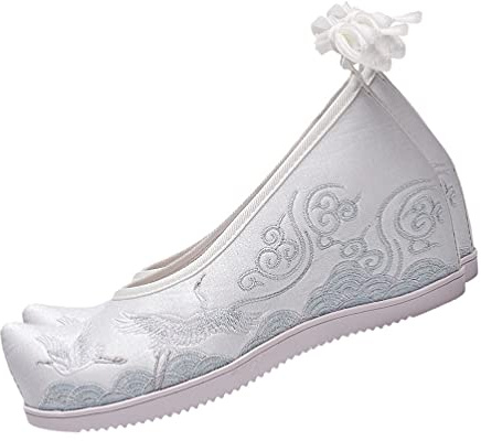 Holibanna 1 Paar Chinesische Stickerei Schuhe Frauen Hanfu Schuhe Retro Keilabsatz Ballettschuhe für Mädchen