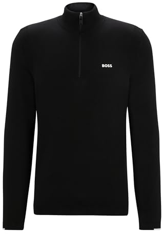 BOSS Hugo Mens Ever-X Cotton Stretch Knit 1/4 Zip Golf Sweater