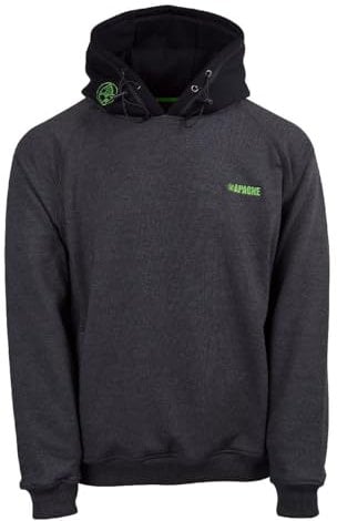 Apache Kingston Hooded Sweatshirt Shirt, Charcoal Grey, XXL UK