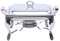 SanBouSi 6L Stainless Steel Food Warmer with Lid Heat Container Chafing Dish Rechaud for Catering, Buffet and Party