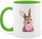 Tasse Tassen 325ml - Ostergeschenke - Hase - Kaugummi - 325 ml - Hellgrün - ostertassen, ostern hasen kaffeetasse ostertassen oster kaffeebecher oster-tassen ostermotiv ostertasse osterhase