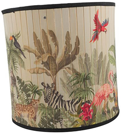 LABRIMP Bamboo Lamp Shade Pendant Light Cover Retro Woven Design for Home Office Restaurant Hotel Softens Light Easy to Install Eye-catching Decor