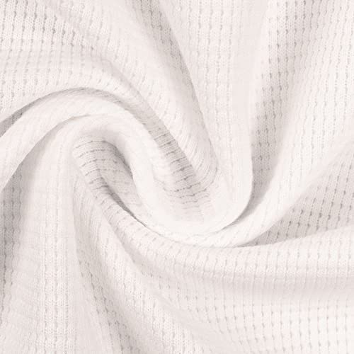Waffeljersey | Waffelstrickjersey | 100% Baumwolle | viele Farben | für Bekleidung | Meterware (creme)