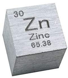 OURECO 10Mm Density Cubes Zink Periodic Element Würfel,Geeignet Für Labor-Erklärungen/Unpolished