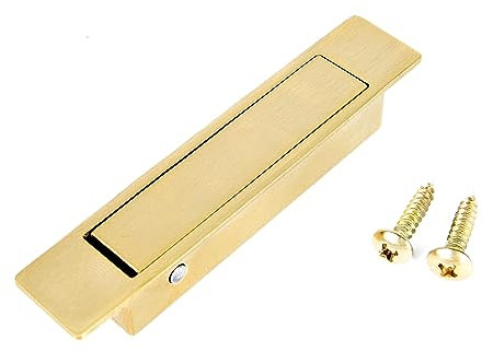 Dontay Pocket Pull Handle, Edge Pull, Professional Stainless Steel 304, Flush Mount for Sliding Door (Satin Brass, 1)