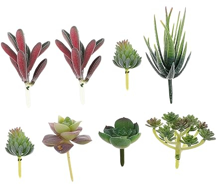 ADOCARN 8 Stück Künstliche Pflanzen Mini-Kaktus Miniatur-Puppenhaus-Zubehör Große Pflanzen Simulation Von Sukkulenten Künstliche Sukkulenten Künstliche DIY-Blumenarrangements