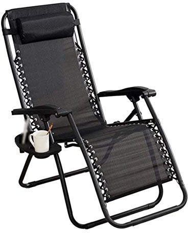 BUJOG Sonnenliege, Terrasse, klappbar, Strand, Garten, Camping, Angeln, Liegestuhl, verstellbar, abnehmbare Kopfstütze, für Garten, Strand, Liegestuhl im Freien