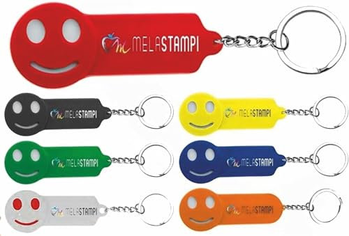 Portachiavi Personalizzati Gettone per Carrello, Gadget Promozionali Pubblicitari portachiave pe124 (50)