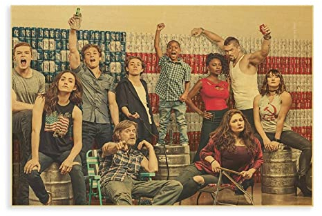 VesFy Filmposter Shameless TV-Serie, 24 Stück, Leinwand-Poster, Wandkunst, Dekor, Bild, Gemälde für Wohnzimmer, Schlafzimmer, Dekoration, ungerahmt, 30 x 45 cm
