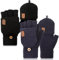Neer 2 Paar Damen Fingerlos Handschuhe mit Kappe Halbfinger Fäustlinge Warm Winterhandschuhe (Klassisch Schwarz, Dunkelblau)