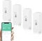 Jadeshay Termometro Igrometro WiFi,4 pezzi Sensore Temperatura e Umidità per Interni e Esterni con Notifica Tramite Tuya APP per Monitoraggio Remoto e Domotica,Compatibile con Amazon Alexa Google Home