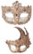 HDCRYSTALGIFTS 2er-Set Venezianische Karnevalsmasken für Paare - Elegante Champagner Glitzermasken mit Federn, Halloween Maskerade, Mardi Gras, Fasching, Kostümparty Accessoires Unisex