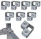 Square Tubing Connector Square Tube Clamp Connector SiegYma 3 Way 90 Degree 8 Pcs L Square Tube Fittings Aluminum Alloy Square Chain Fence Rails Pipe Clamps for Square Pipe Connection