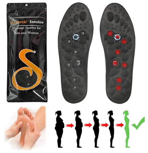 Magnetische Einlegesohlen Original, Massage Magnetische Einlegesohle, Magnetische Schuheinlagen Akupunktur, Reflexologie Akupressur Einlagen, Magnetische Orthopädische Einlegesohlen ( 36-40 )