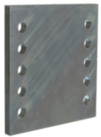 1 Stützradhalter Montageplatte zur Höherlegung Anhänger Automatik Stützrad Erhöhung Neu Old-Harvest