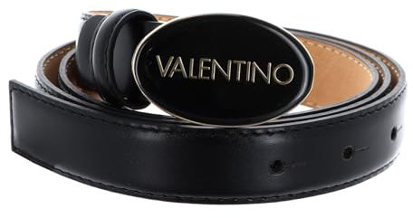 Valentino Block Plaque Buckle Belt W105 Nero/Oro - kürzbar