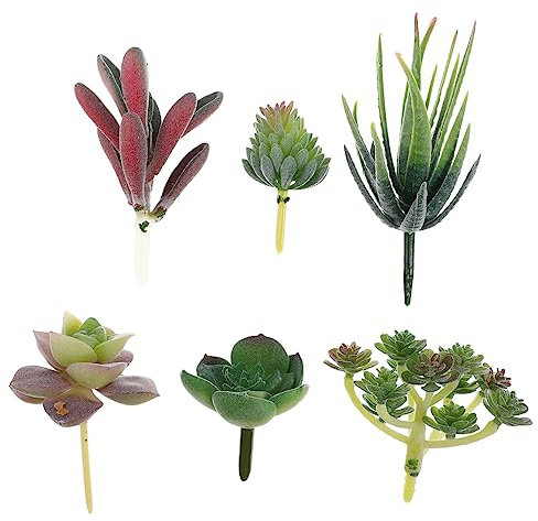 GRIRIW Künstliche Sukkulenten Pflanzen Kunststoff Lebensecht Selbstgemacht Dekoration Vielseitig Farblich Sortiert Simuliert Für Wohnraum Büro Ladengeschäft