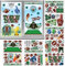 9 Sheets Football Window Clings Stickers Game Day Touch Down Rugby Jersey Helmet Double-Sided Window Art Seasons Decals for Sports Party School Car Home Office Refrigerator (Football)