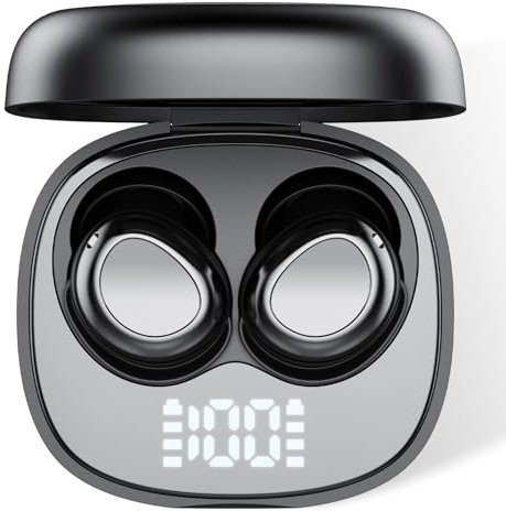 Doubc Wireless Mini Schlafkopfhörer Bluetooth 5.4 Kopfhörer, 2025 Neue in Ear Kopfhörer Kabellos mit 45 Stunden Akkulaufzeit, Weiche Ohrhörer Schlafen Sleepbuds, Sanfter Klang Bequem Tragen ohne Druck