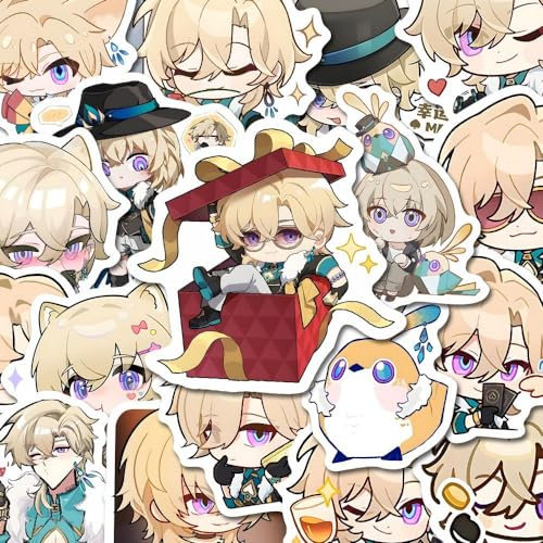 Honkais Stars Rail Aufkleber, 49 Pcs Cute Aventurines Figur Vinyl Wasserdichte Stickers Für Party, Wasserflasche Scrapbook Laptop Skateboard Computer Für Teens Studenten