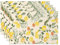MIRRORANG Tischsets mit Zitronenmuster, Beige, 45 x 30 cm, Aquarell, frisches Obst, grüne Blätter, waschbar, weich, langlebig, Platzsets für Küche, Esszimmer, Frühling, Sommer, Tischmatte,