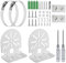 2 Piezas Soporte Camara Vigilancia Kit, Soporte de Cámara de Vigilancia con 2 Abrazaderas de Manguera Ajustables para Cámaras Domo, Cámaras CCTV, CáMaras IP (Blanco)