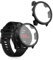 kwmobile Coque Compatible avec Garmin Forerunner 255/255 Music Coque - 2X Étui Cadre écran en Verre trempé pour Fitness Tracker - Noir