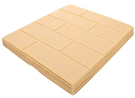 HOMSFOU 10 Stück Wandaufkleber wandtuch tapetenablöser wand stickers wohnwand deko wasserfeste wandverkleidung Marmortapete Fliesen selbstklebendes Wandtattoo Wanddekorationen Beige
