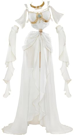 Mobunny Prinzessinnen-Kostüm für Damen, sexy Dessous, Tanzkleid, Outfit, geteilter Body mit Ärmeln und Halskette