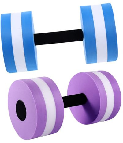 SUPVOX Mancuernas Acuáticas De Eva Flotantes 2 Piezas Para Ejercicios Acuáticos, Equipamiento Para Deportes Acuáticos, Resistencia Al Agua, Color Azul y Blanco, Para Entrenamiento Piscina y Aquaeróbic