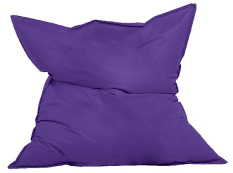 CONCEPT USINE | Pouf d'Extérieur XXL Rectangulaire Moku Violet 180 x 140 cm | Confort Moelleux avec Mousse Recyclée | Tissu Résistant à l’Eau | Idéal Jardin, Terrasse, Piscine, Détente à Deux
