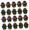 30 Pezzi Giocattolo Tumbler Halloween Decorazione Tavolo Piccolo Per Bambini Plastica Mini Animati Compleanno Festa Tumbler