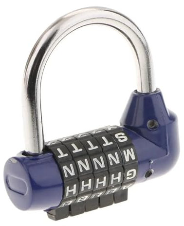 Cadenas à combinaison de 5 lettres et chiffres for bagages, 1 pièce(Blue)