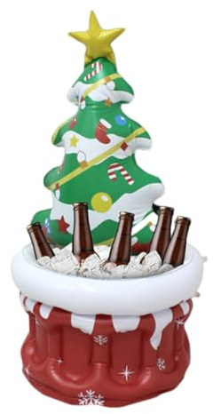 Christmas Inflatable Ice Bucket, Keeps Drinks Cold, 36x36x70cm, Wine And Champagne Coolers, Inflatable Drink Coolers, Easy To Inflate, For Picnics Use